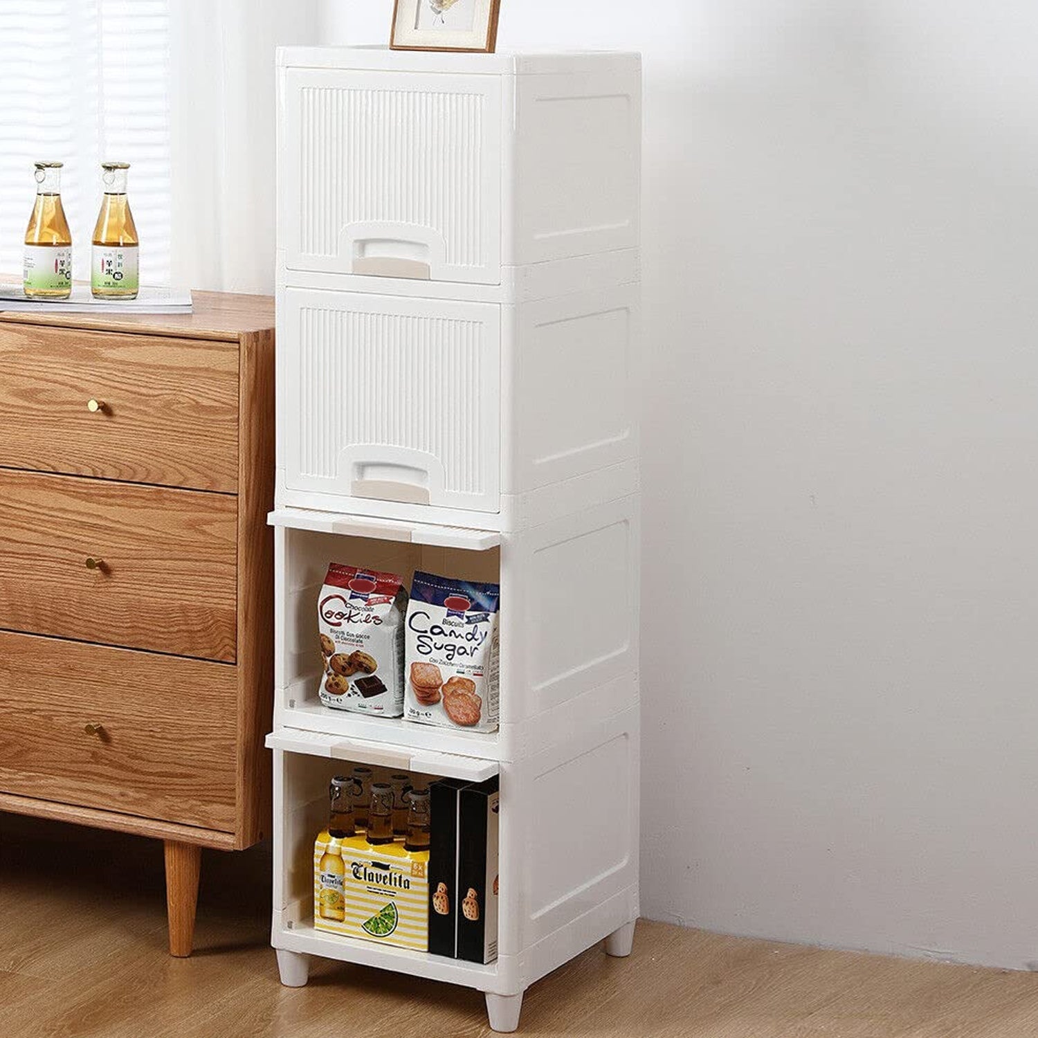 Multipurpose Storage Cabinet, Storage Solutions plastic drawers || Multi Layer Wardrobe Storage Drawers || Foldable Multipurpose Drawer Units For Kitchen, Bathroom, Bedroom, Cloth (4 Layer) Multipurpose Storage Cabinet, Storage Solutions plastic drawers || Multi Layer Wardrobe Storage Drawers || Foldable Multipurpose Drawer Units For Kitchen, Bathroom, Bedroom, Cloth (4 Layer)